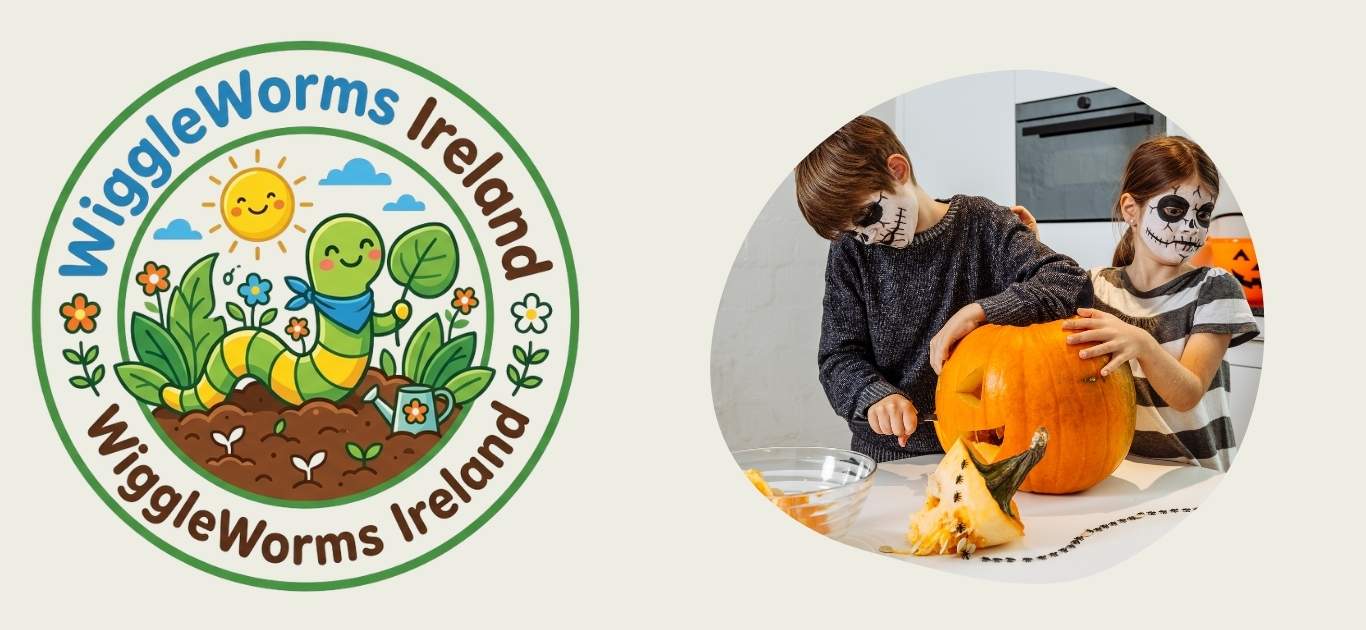 Children carving root vegetables into creative sculptures indoors